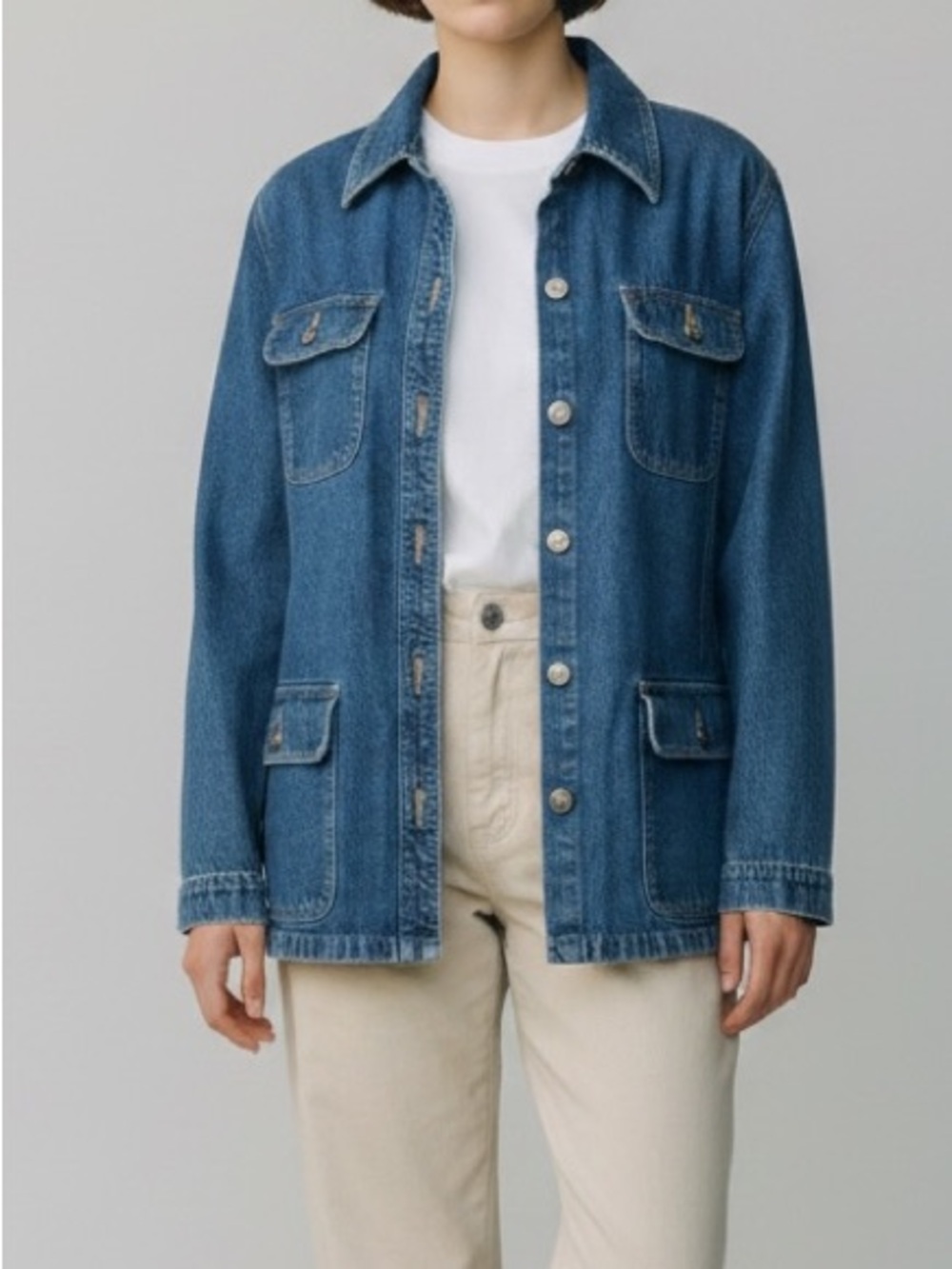 Vintage Cherokee 90's Blue Denim Utility Jacket